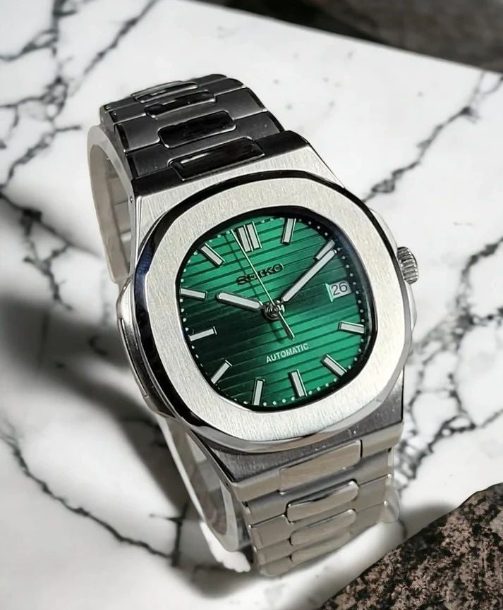 Seikotilus "Silver green" NH35