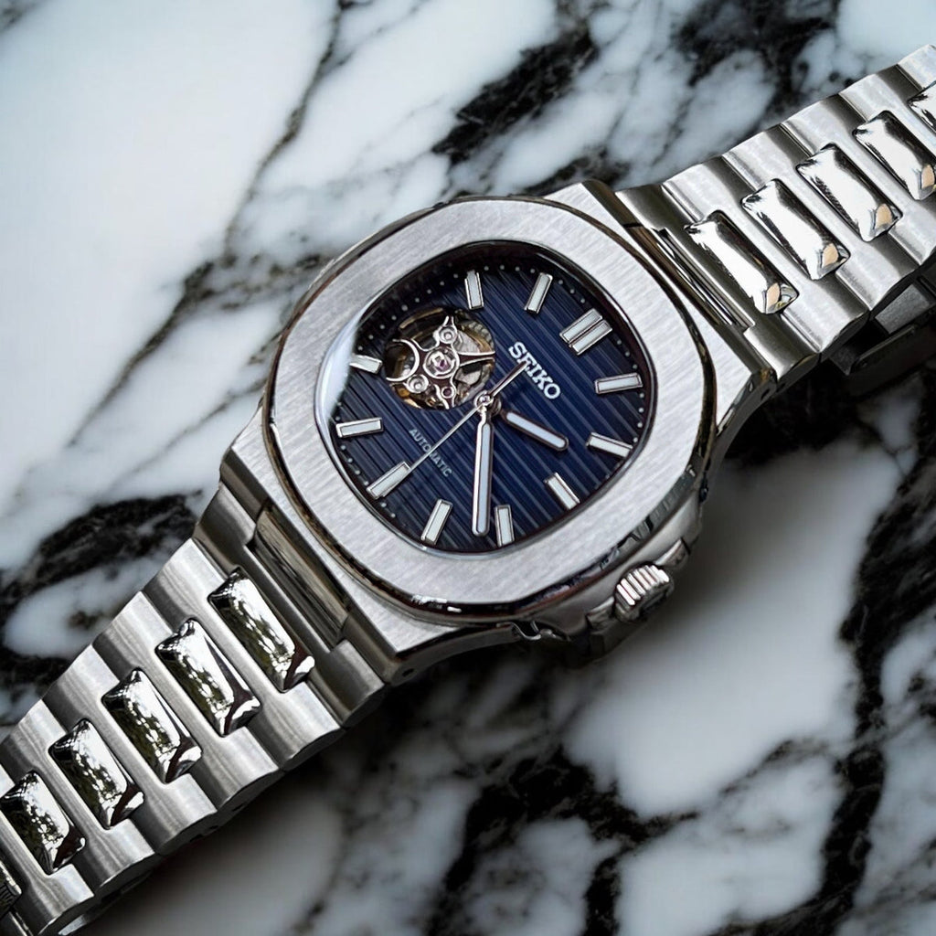 Seikotilus "Steel blue" NH35