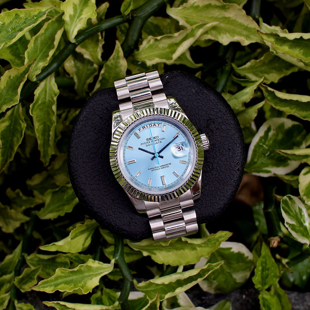 Seikodate "Steel ice blue diamonds" NH35
