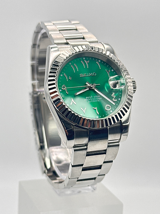 Seikojust "Steel gren oyster" NH35