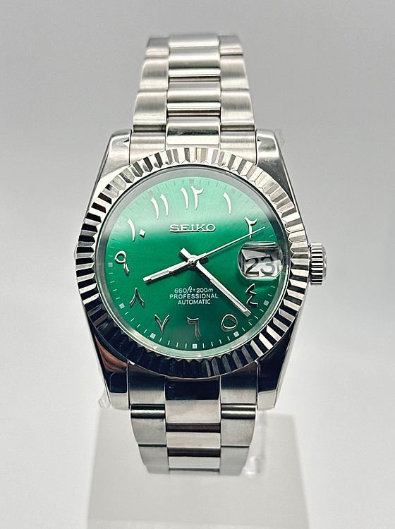 Seikojust "Steel gren oyster" NH35