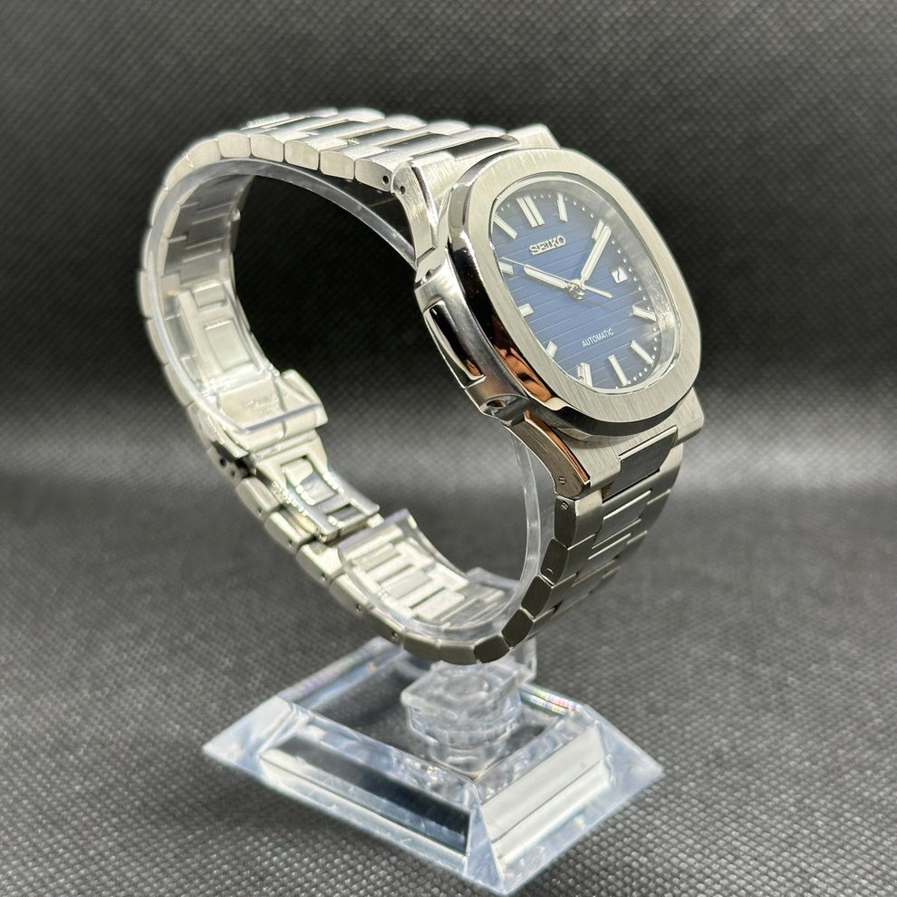 Seikotilus "Silver blue" NH35