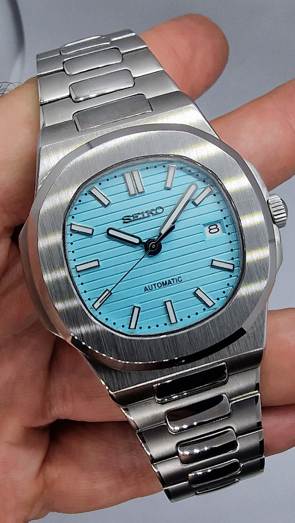 Seikotilus "Steel ice blue" NH35