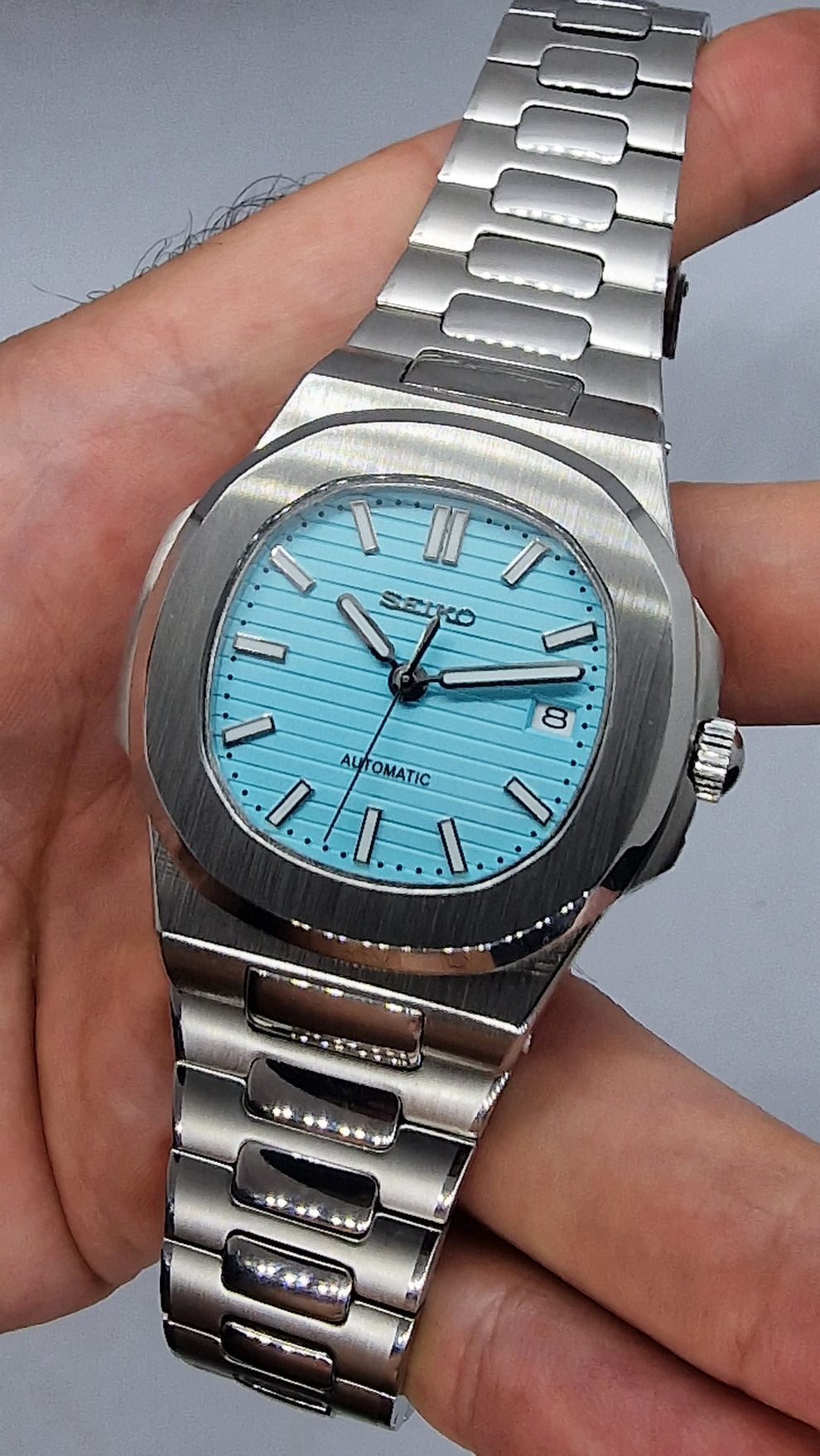 Seikotilus "Steel ice blue" NH35