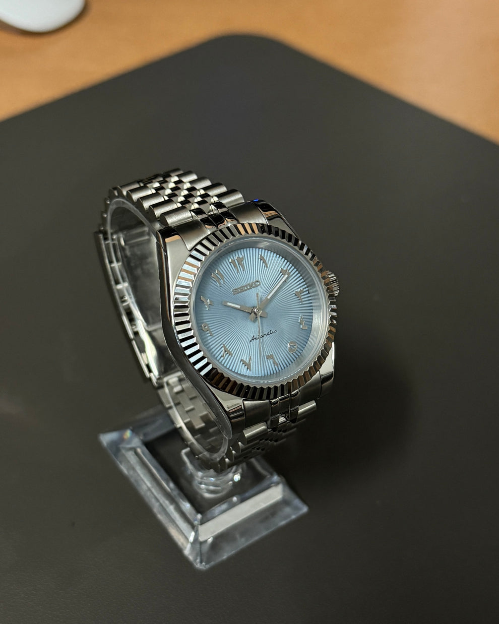 Seikojust "Ice blue steel" NH35