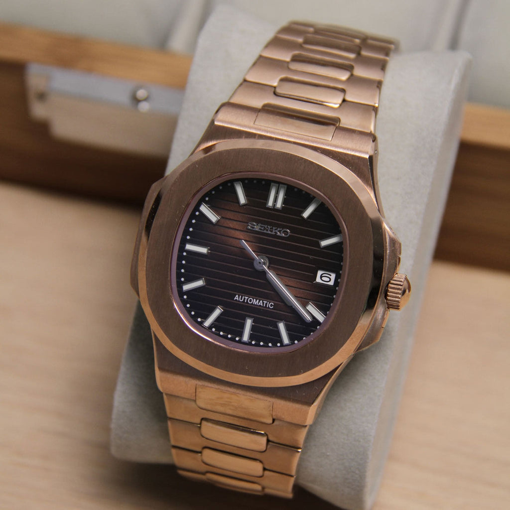 Seikotilus "Rose gold brown" NH35