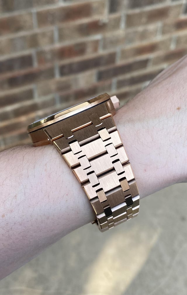 Seikoak "Rose gold black Skeleton" NH35