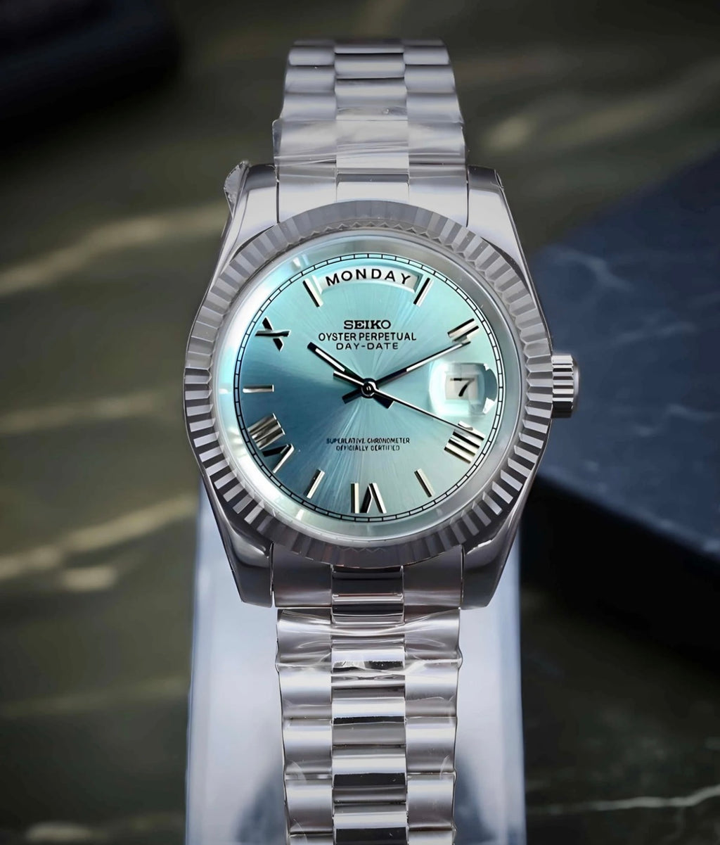 Seikodate "Steel ice blue roman" NH35