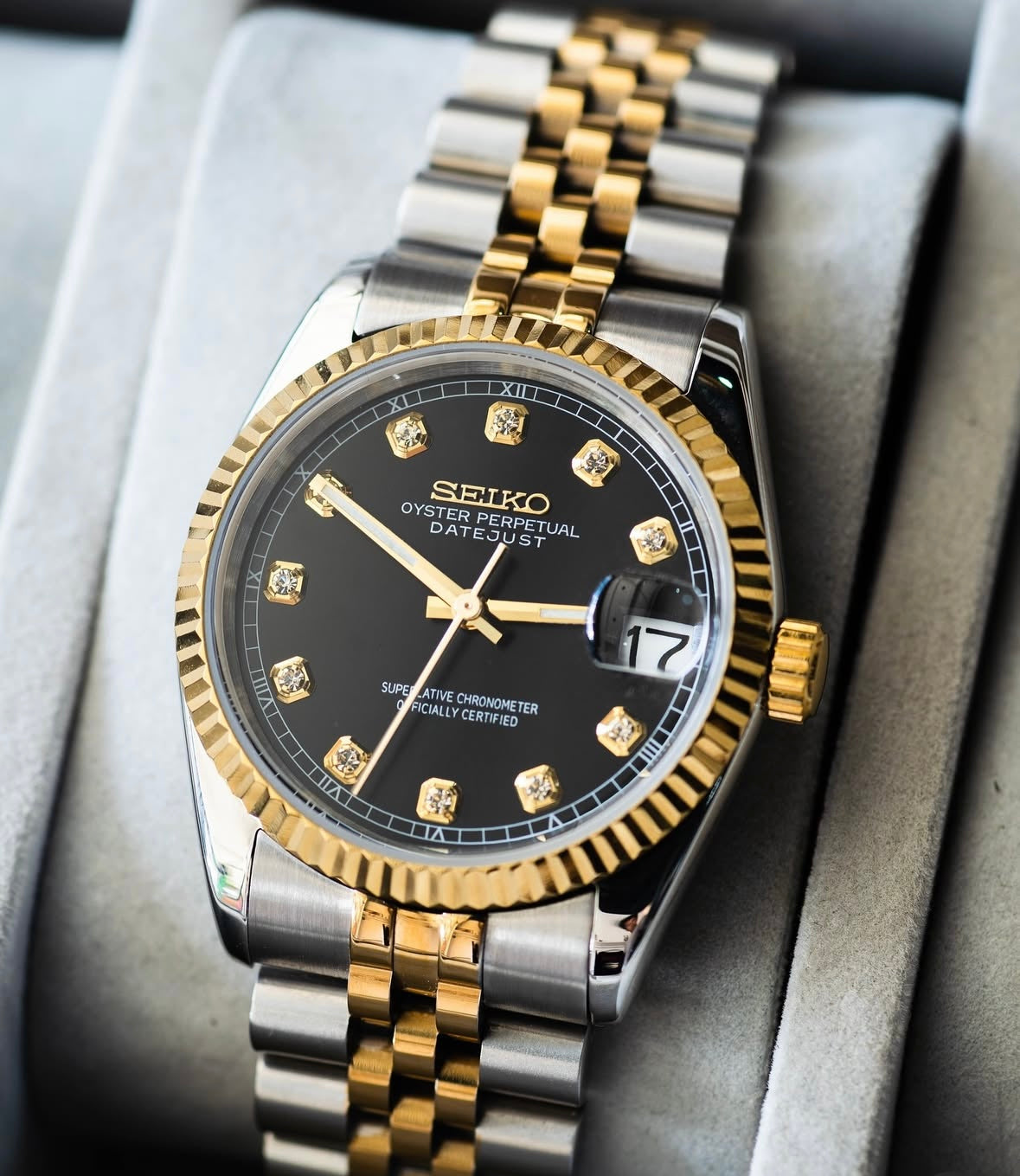 Seikojust "Two tone gold black" NH35