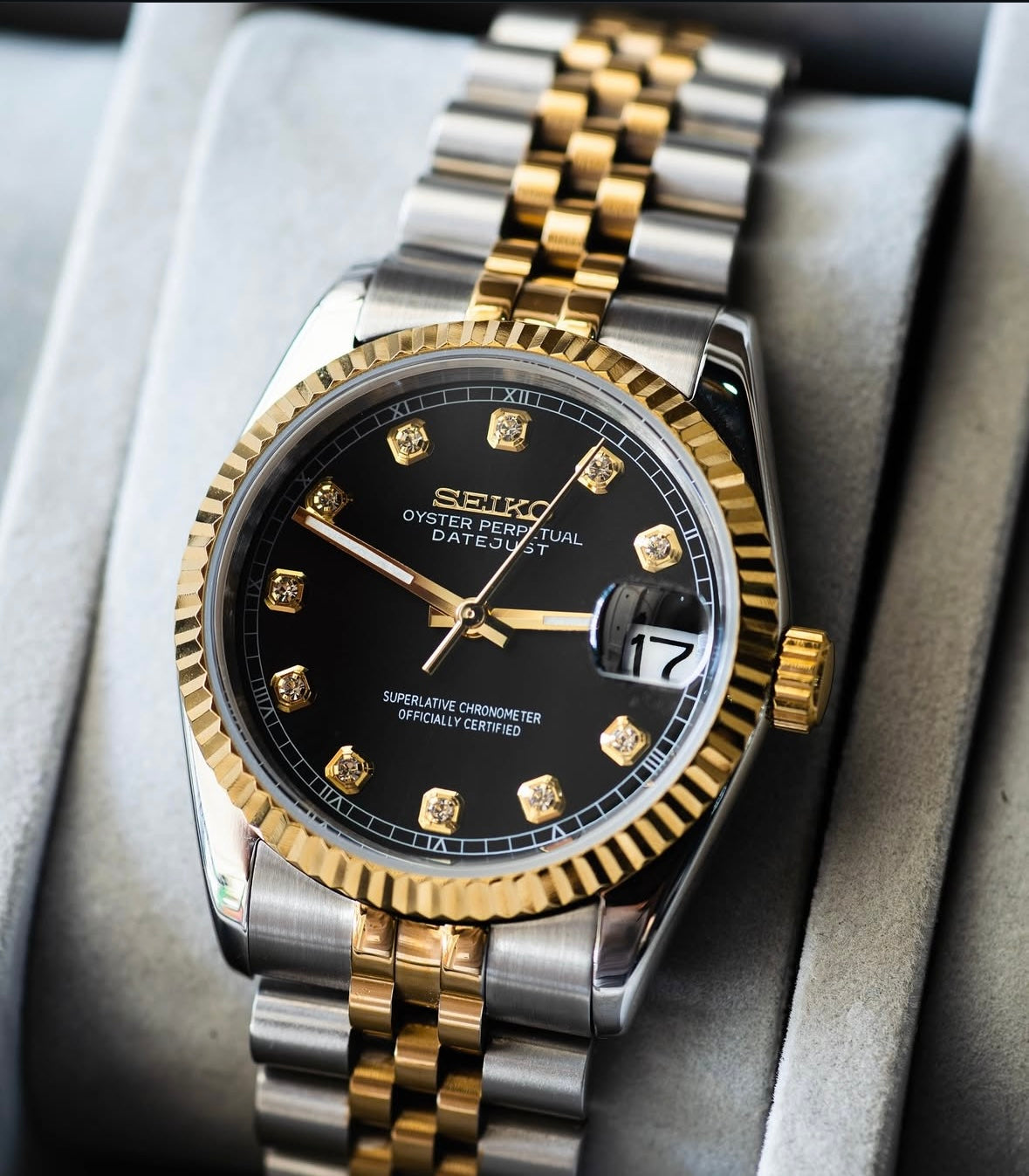 Seikojust "Two tone gold black" NH35