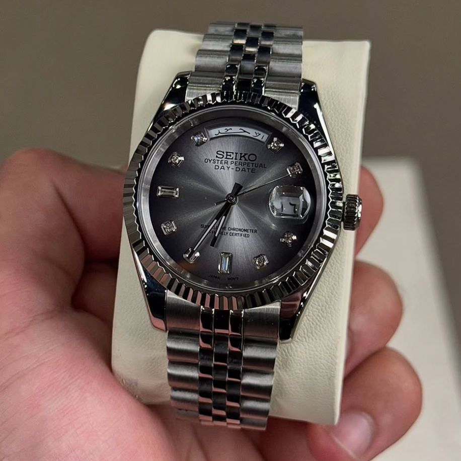 Seikodate "Steel grey dismond dial" NH34