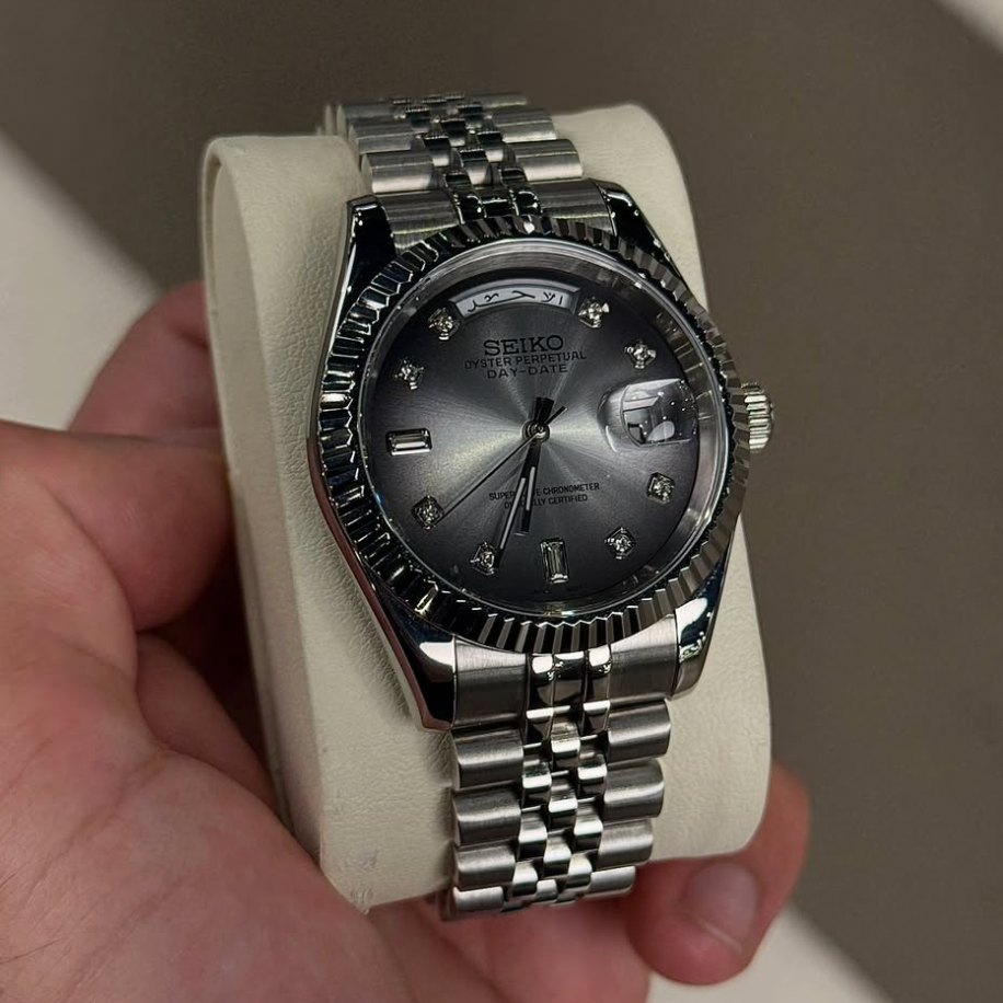 Seikodate "Steel grey dismond dial" NH34
