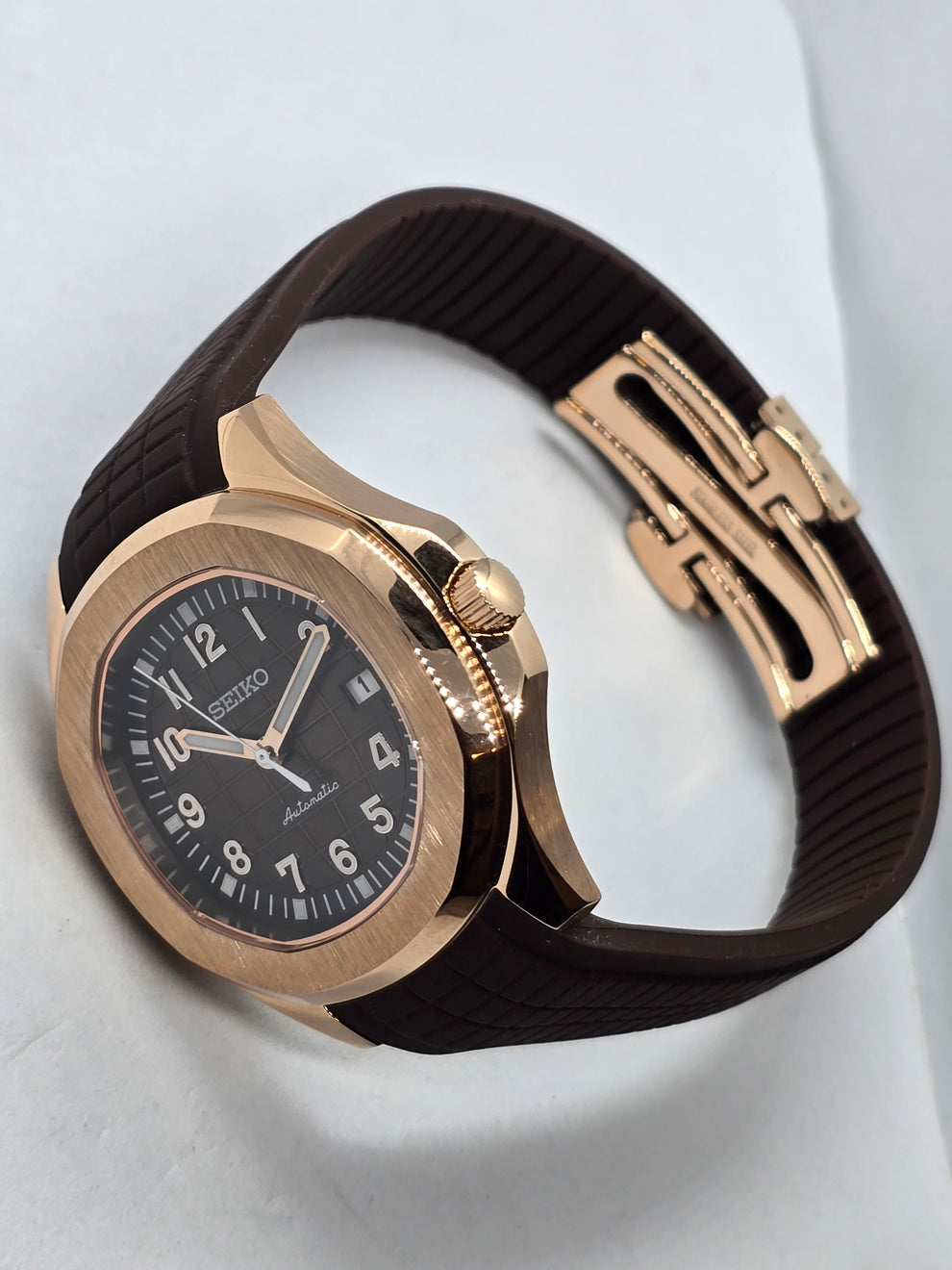 Seikotilus "Rose gold brown" NH35