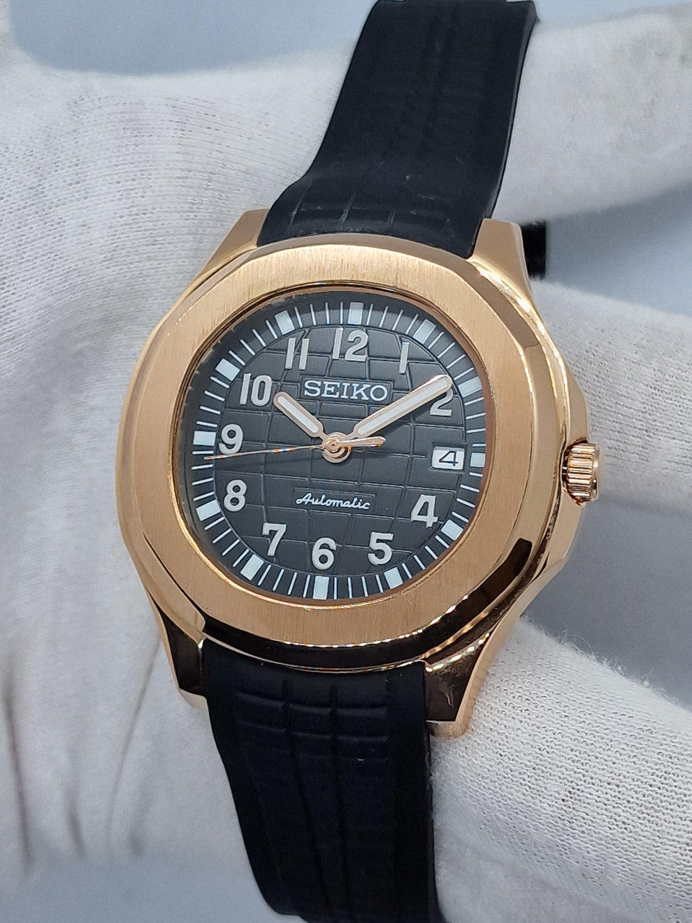 Seikotilus "Black rose gold" NH35