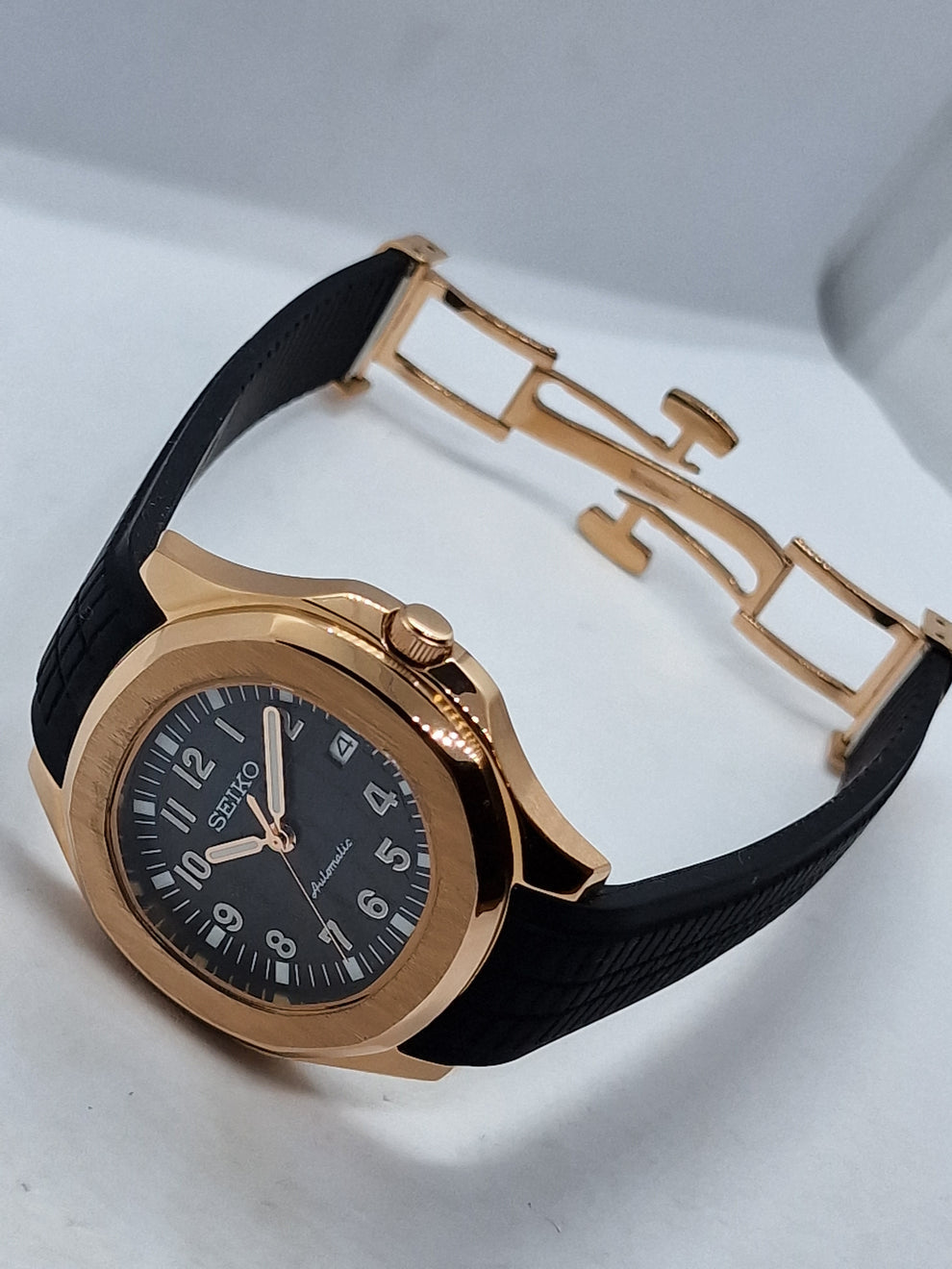 Seikotilus "Black rose gold" NH35