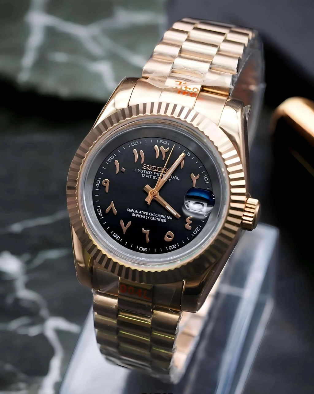 Seikojust "Rose gold brown" NH35