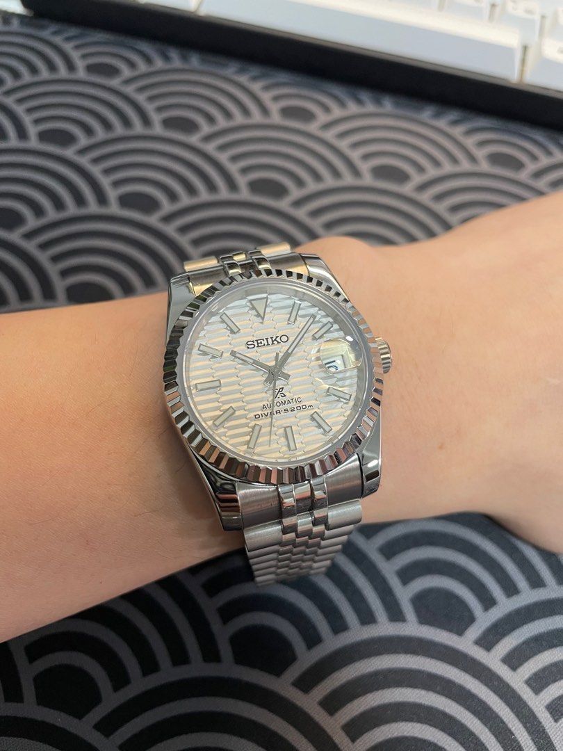 Seikojust "Steel white texture" NH35