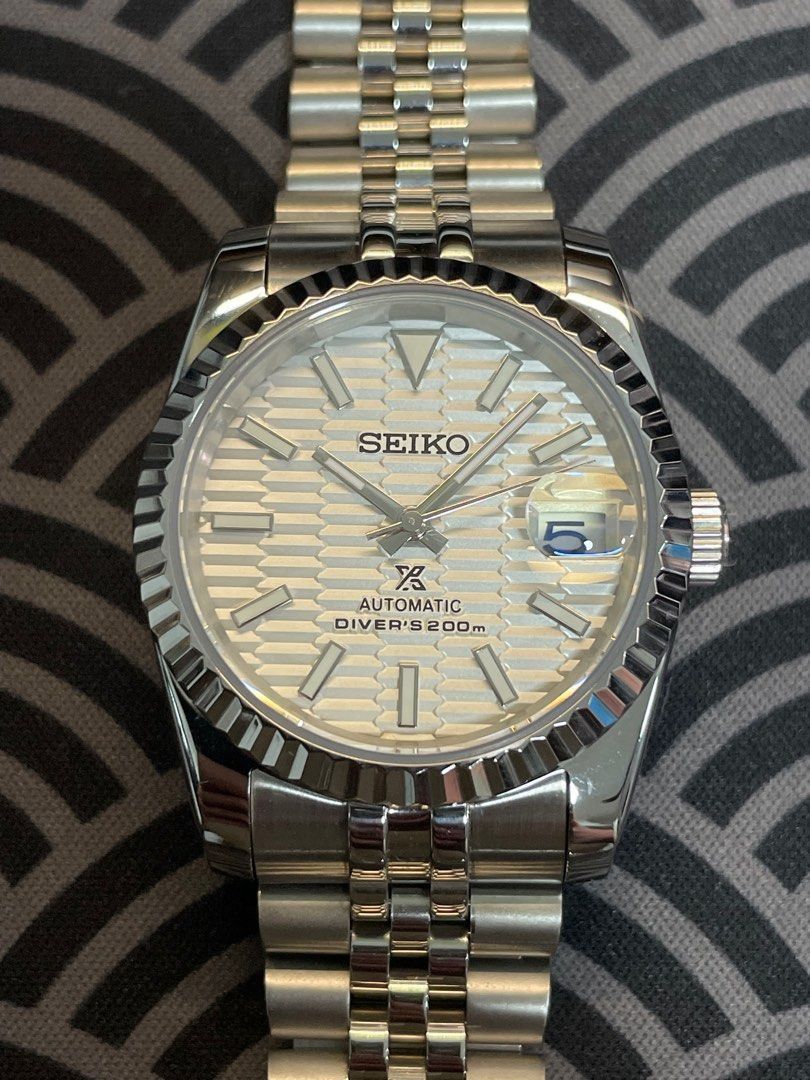 Seikojust "Steel white texture" NH35