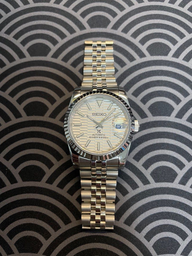 Seikojust "Steel white texture" NH35