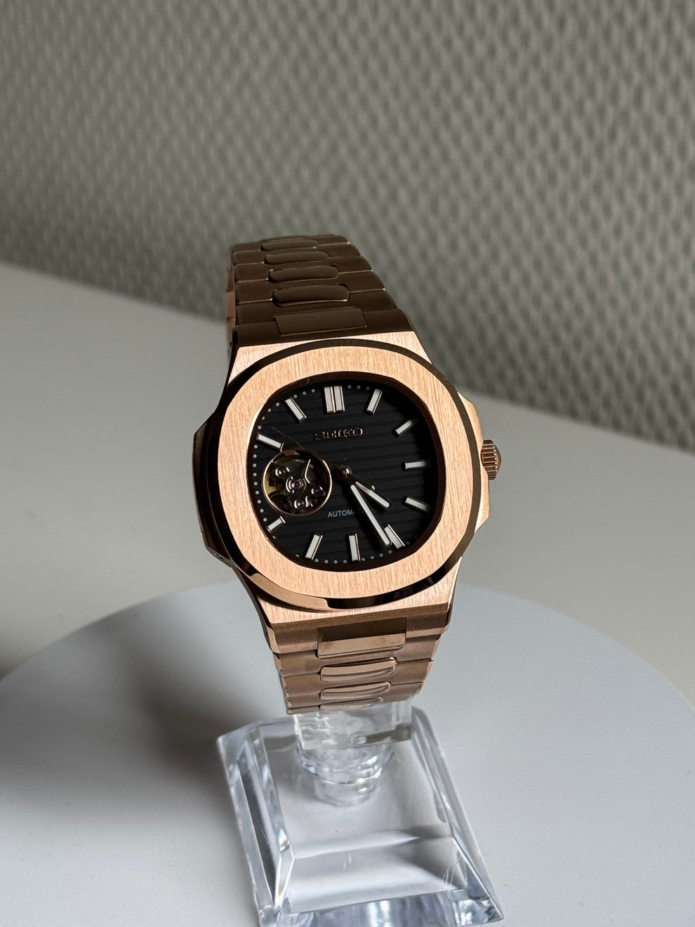 Seikotilus "Rose gold black" NH35